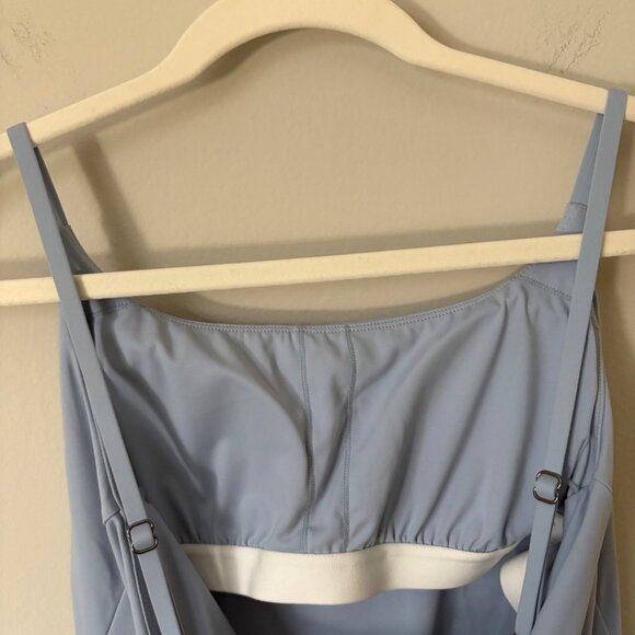 NEW Halara Breezeful High-Low Flowy Side-Slit Quick Dry Midi Dress Medium Blue - Picture 8 of 9